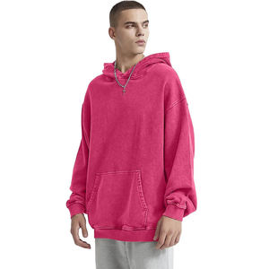 Sudadera con Capucha Casual para Hombre, Corte Regular, Sólida, Transpirable, de Forro Polar de 300g, con Algodón Pesado, Estilo Vintage para Invierno - Product Image 3