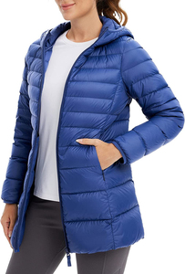Chaqueta Larga Acolchada con Capucha para Mujer, de Invierno, de Alta Calidad, Relleno de Algodón, Forro de Spandex, Transpirable, Hecha de Lona - Product Image 2