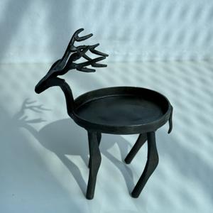 Bougeoir de Noël, bougeoir en fer moulé en forme de cerf européen, décoration de bougeoir, décorations de Noël, cadeaux de Noël - Product Image 4