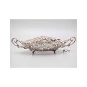 ชามผลไม้สไตล์หรูหราทำจากโลหะใช้ในโรงแรมและบ้านชามผลไม้แห้งสีเงินสำหรับตกแต่ง - Product Image 1