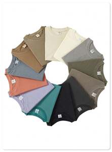 เสื้อยืดวินเทจสำหรับผู้ชายเสื้อยืดสีพื้นผ้าฝ้ายฟอกสีลายพิมพ์ลายกรดสำหรับผู้ชายโลโก้ตามสั่ง - Product Image 3