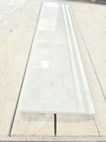 Plinthe en marbre blanc Ibiza de qualité supérieure 20x30, polie, fabriquée en Turquie, pour salles de bain, cuisines, douches et murs de villas - Collection 2025