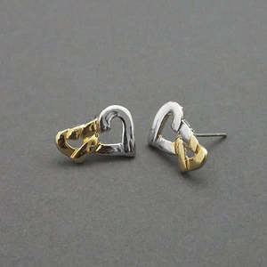 Urthn Vintage Style 2 Tone Plated 18K <b>Gold</b> <b>Rose</b> <b>Gold</b> <b>Stud</b> <b>Earrings</b>-1310709 Trendy Hoop <b>Earrings</b> Zircon Diamond for Engagement - Product Image 1