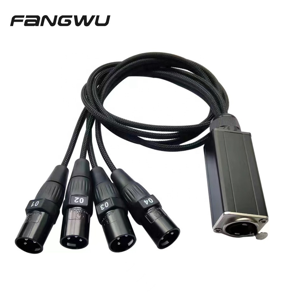 Разъём XLR для CAT5/CAT6 Ethernet кабель аудио змея 4 канала 3 Pin DMX512 сети усилитель сигнала