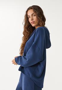 Nueva sudadera personalizada de gran tamaño azul marino para mujer con bolsillos y Capucha ajustable, sudaderas con capucha de entrenamiento para mujer - Product Image 5