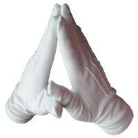 Uniforme Etiquette Respirant Cérémonie Défilé Marche Bouton Lavable Rayé Formel Main Gants Blancs Pour Hommes Et Femmes