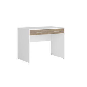 Kit Scrivania USB 2 Cassetti 100x60x75 cm Bianco/Rovere - Product Image 1