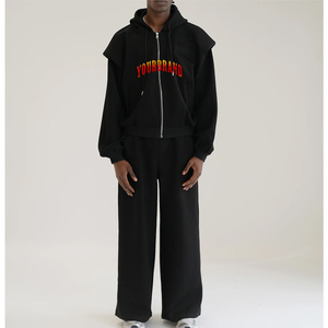 ชุดวอร์มแบบรูดซิปใส่เล่นโลโก้สไตล์สตรีทแวร์ออกแบบได้ตามต้องการ - Product Image 2