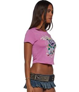 Top corto con agujeros de Modal de LICRA de algodón ajustado y ecológico de alta calidad para mujer, corto transpirable, estampado de logotipo personalizado, estilo informal - Product Image 4