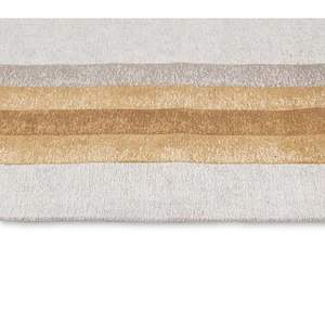 Tapis synthétique antidérapant personnalisé à poils longs doux et soyeux ensembles de tapis brodés pour chambre à coucher technique de tissage plat en peluche - Product Image 3