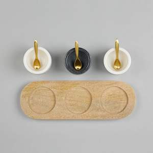 Sugar Crock Deluxe calidad forma personalizada madera de roble hogar y cocina Mesa contenedor de azúcar al precio más barato de la India - Product Image 4