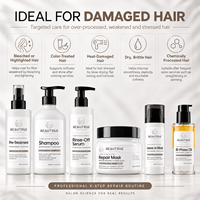 Kit de réparation capillaire personnalisé pour cheveux secs et cassants avec shampoing, masque et sérum réparateurs aux peptides, traitement capillaire aux acides aminés pour la douceur et l'élasticité