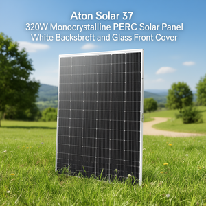 Panel Solar Monocristalino PERC Aton Solar de 320W con Lámina Trasera Blanca y Cubierta Frontal de Vidrio - Product Image 3