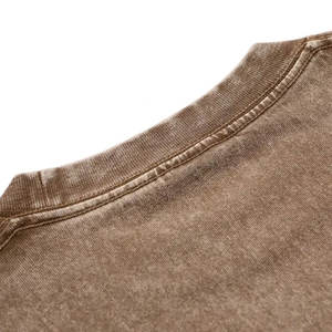 Nuevo diseño de camisetas de lavado ácido para hombres, su propio logotipo, camisetas de lavado ácido para hombres, ropa informal, lo último en personalización - Product Image 4