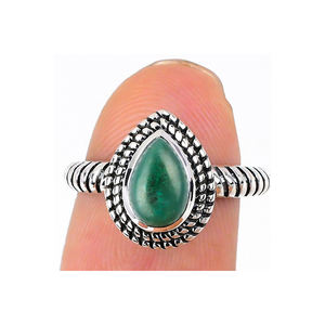 925 Solid Sterling Silver Fine <b>Rings</b> Handmade <b>Green</b> Onyx Gemstone Engagement Wedding Jewelry for Her Valentine's Day Party Gift - Product Image 3