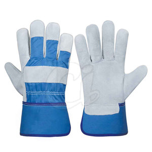 High Quality New Style Leather Double Palm Safety <b>Gloves</b> Outdoor Use Heat Resistant Anti-Slip Durable - Product Image 1