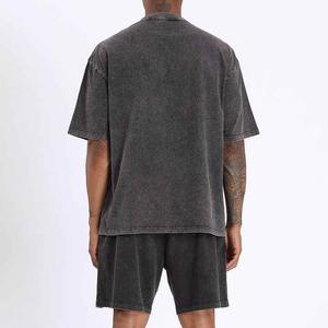 Chándales del mundo verano dos 2 piezas conjunto corto ácido Puff estampado chándal camiseta de gran tamaño y pantalones cortos camisetas chándal para hombres - Product Image 3