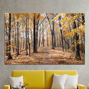 ผ้าใบพิมพ์ลายป่าฤดูใบไม้ร่วง: งานศิลปะแบบแบนที่หรูหราสำหรับตกแต่งบ้าน, ผ้าใบห่อหุ้ม - Product Image 1