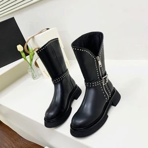 Botas con tachuelas transparentes para mujer, botines coreanos sexys de marca de alta calidad para invierno - Product Image 6