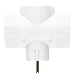 อะแดปเตอร์ชูโก้แบบสามด้าน สีขาว 16A (ไซมอน CL118307) - Product Image 3