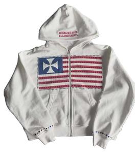 เสื้อฮู้ดผู้ชายลายธงชาติฤดูหนาว ดีไซน์มินิมอล ลายสีตัดกัน สไตล์ฮาราจูกุ Y2K ทรงปกติ ปักลาย - Product Image 1