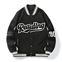 NOUVEAU VARSITY COLLEGE POUR HOMME VESTE PERSONNALISER LOGO BRODERIE BODY MANCHES HIGH SCHOOL VARSITY JACKET POLYESTER, LAINE, CUIR