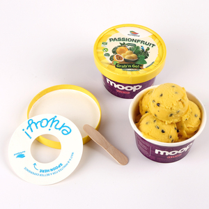 Vasos de Papel para Helado con Diseño Personalizado y Logotipo, 3oz, 5oz, 8oz, con Tapa de Papel, Diseño Gratuito, Muestra Gratuita, Vasos de Papel para Envasado de Helado - Product Image 3