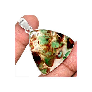 Limón crisoprasa Natural 925 plata esterlina sólida colgante de piedras preciosas joyería hecha a mano para proveedor mayorista a precio a granel - Product Image 2