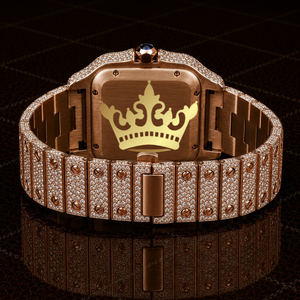Custom Luxury Moissanite White Gold Diamond <b>Watch</b> for Men's <b>Skeleton</b> <b>Watch</b> Roman Dial Best Wedding And Party Style Wrist <b>watch</b> - Product Image 4