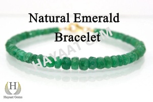Bracelet en perles d'émeraude facettées naturelles de 4 mm, pierres précieuses zambiennes non montées, chauffées, romantique, cadeau parfait pour un anniversaire - Product Image 2