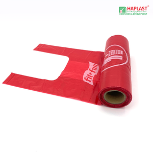 ODM กระเป๋าใส่เสื้อยืดสำหรับห่ออาหารและผักถุงพลาสติกทำจากผ้า HDPE กระเป๋าช้อปปิ้งแบบม้วน - Product Image 5