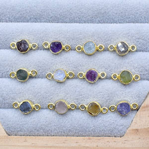 ตัวเชื่อมหินมูนสโตนแบบดิบขนาด6-8มม. คริสตัลอัญมณีธรรมชาติลิงก์เครื่องประดับ birthstone BAIL Link - Product Image 2