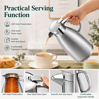 Thermos à double paroi en acier inoxydable 304, isolé sous vide, pour café, thé, grande capacité, pour la maison, l'hôtel, le bureau
