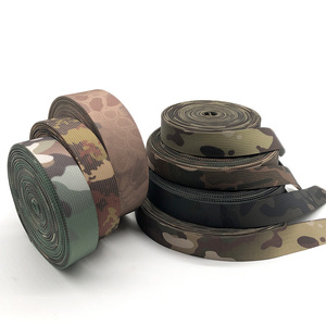 Tùy chỉnh sangle đơn và đôi bên thăng hoa Camo 1 inch Nylon in ấn mô hình vải ngụy trang Polyester Webbing vành đai - Product Image 5