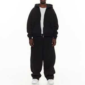 High Quality Autumn Casual Two Piece Baggy Sweatpants <b>Hoodie</b> Set Unisex Custom Heavyweight Oversized <b>Full</b> <b>Zip</b> <b>Hoodie</b> Lightweight - Product Image 6