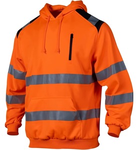 Sudadera con capucha Hi-Viz del fabricante para electricistas Chaqueta DE TRABAJO impermeable con cremallera para ropa de seguridad - Product Image 6