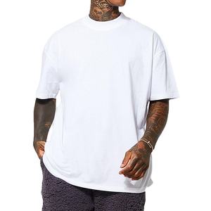 Camiseta de gran tamaño con gráfico de calidad de lujo de primera calidad, camisetas de hombre con estampado de diseño de logotipo personalizado con cuello extendido y hombros caídos - Product Image 3
