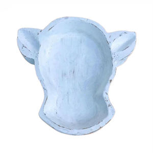 Cuenco de madera con forma de cabeza de vaca de diseño personalizado, casa de campo rústica, regalo único, ganado, decoración occidental, cuencos de masa de madera con mango - Product Image 1