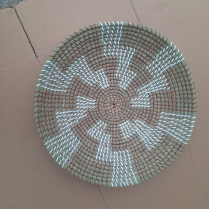 Tenture murale en jonc de mer de bohème africain Décoration murale Farmhouse Boho Accent Basket Seagrass Décoration murale - Product Image 3