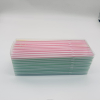 Pailles en plastique jetables, flexibles, longues, colorées, rayées, pliables, en PP, personnalisables