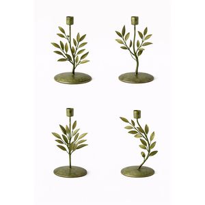 Candelabro de Metal con Diseño de Rama de Olivo en Bronce Vintage, Candelabro de Pilar de Lujo en Color Verdigris para Centro de Mesa de Boda, Decoración del Hogar - Product Image 4