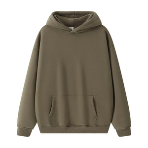 เสื้อฮู้ดผู้ชายสีพื้นสำหรับฤดูหนาว แขนยาว สวมใส่สบาย มีกระเป๋าจิงโจ้ - Product Image 5