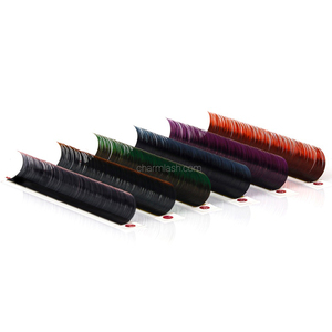 Cinta de pegamento personalizada bandejas de extensiones de pestañas de colores de dos tonos ligeros suministros de extensiones de pestañas de alta calidad pestañas postizas OEM - Product Image 6