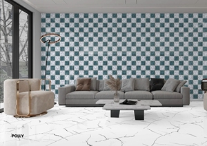 Carreaux en porcelaine émaillée 600x1200 mm avec un design en marbre de qualité supérieure, parfaits pour les projets de revêtements de sol résidentiels et commerciaux. - Product Image 4