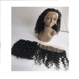Peluca de Cabello Natural Rizado 100% Virgen de Templo Indio Camboyano de 16 Pulgadas, con Encaje HD 13x4, Cutícula Alineada, 250% de Densidad, Grado Superior 12A - Product Image 1