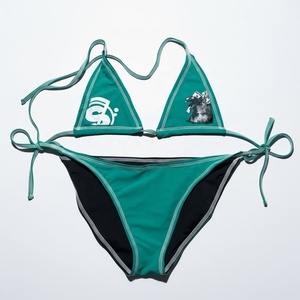 Custom Women <b>Bikini</b> <b>Set</b> <b>Triangle</b> Swimwear Adjustable Straps Soft Stretch Two Piece Beachwear Wholesale - Product Image 1