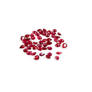 Natural Bangkok Ruby <b>Beads</b> Calibrated Pears 4x5mm 5x6mm Faceted Brilliant Trillion Oval Cut <b>Red</b> Green Gemstone Heat Treated - Product Image 5