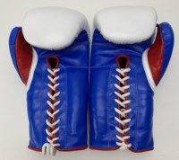 Gants de boxe professionnels GYMSTERO en cuir véritable lacés, personnalisables, de haute qualité, 16 oz, pour entraînement et arts martiaux
