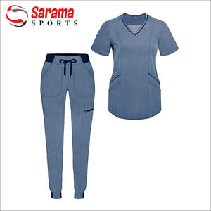 Uniforme Médico Quirúrgico Unisex de Alta Calidad, Uniforme de Enfermera de Hospital, Largo y Reversible, 100% Algodón - Product Image 4