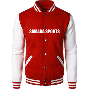 Chenille bordado invierno Varsity béisbol bombardero manga de cuero Letterman Varsity chaquetas para hombres - Product Image 1